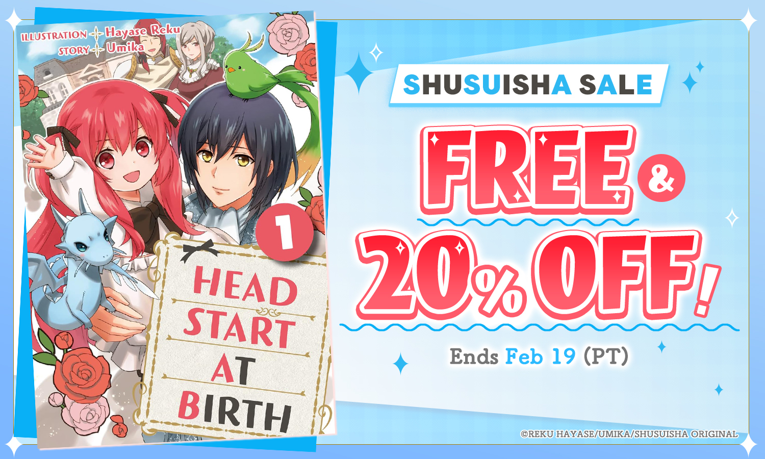 "・MANGA MIRAI ・   SHUSUISHA CAMPAIGN  Free & Discounts!"