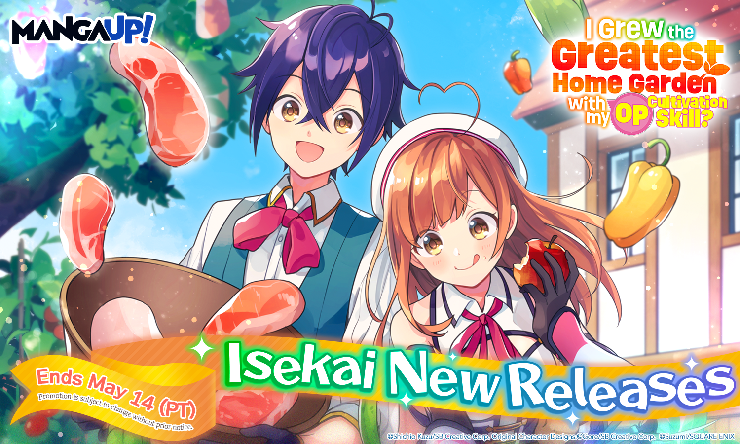 Manga UP! Isekai New Releases Campaign・i grew the greatest home garden with my op cultivation skill
