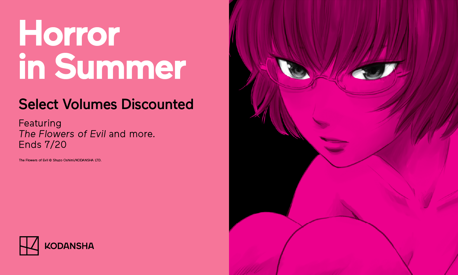 MANGA MIARAI,Horror in Summer,A School Frozen in Time,up to 50% off all volumes.,Kodansha USA Publishing LLC