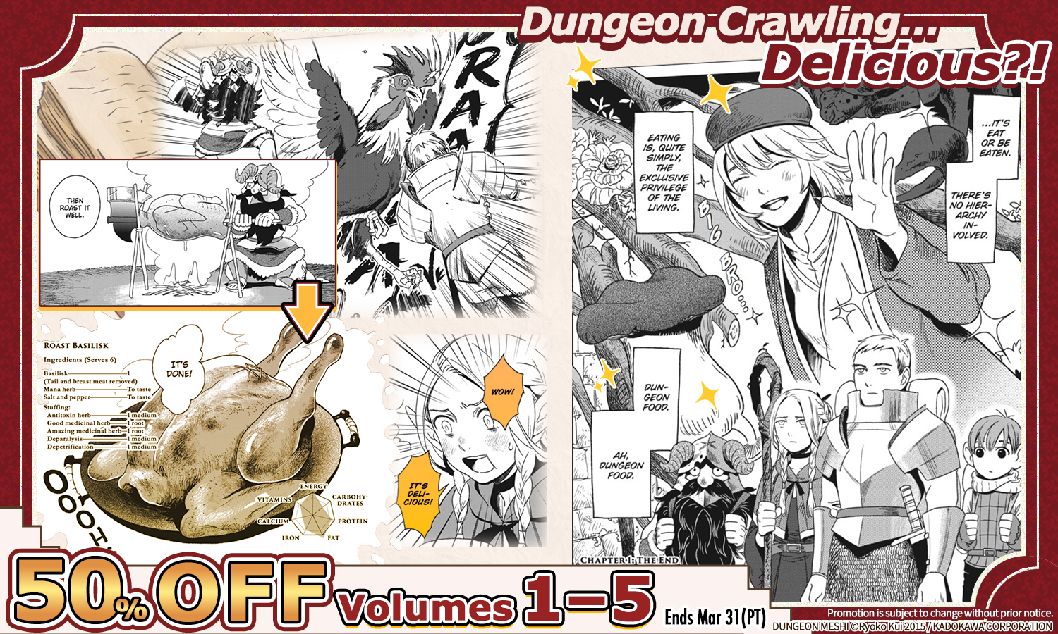 "・MANGA MIRAI ・ ・Delicious in Dungeon ・Yen Press ・Up to 50% OFF"