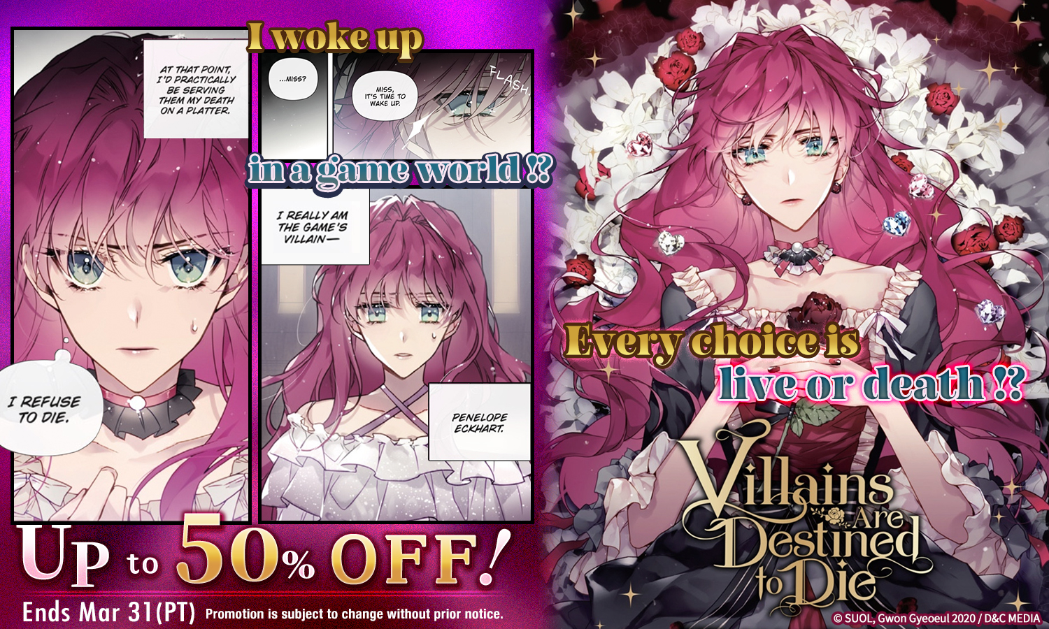 "・MANGA MIRAI ・ ・Villains Are Destined to Die ・Yen Press ・Up to 80% OFF"