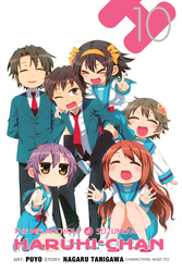Cover of The Melancholy of Suzumiya Haruhi-chan, Vol. 10