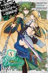 Cover of Is It Wrong to Try to Pick Up Girls in a Dungeon? On the Side: Sword Oratoria, Vol. 5 (manga)