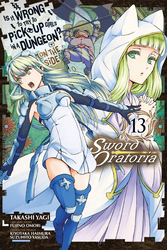 Cover of Is It Wrong to Try to Pick Up Girls in a Dungeon? On the Side: Sword Oratoria, Vol. 13 (manga)