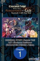 Cover of The Executed Sage Who Was Reincarnated as a Lich Started an All-Out War #001
